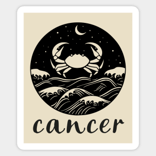 Cancer Zodiac Sign Cosmic Crab Art Sticker
